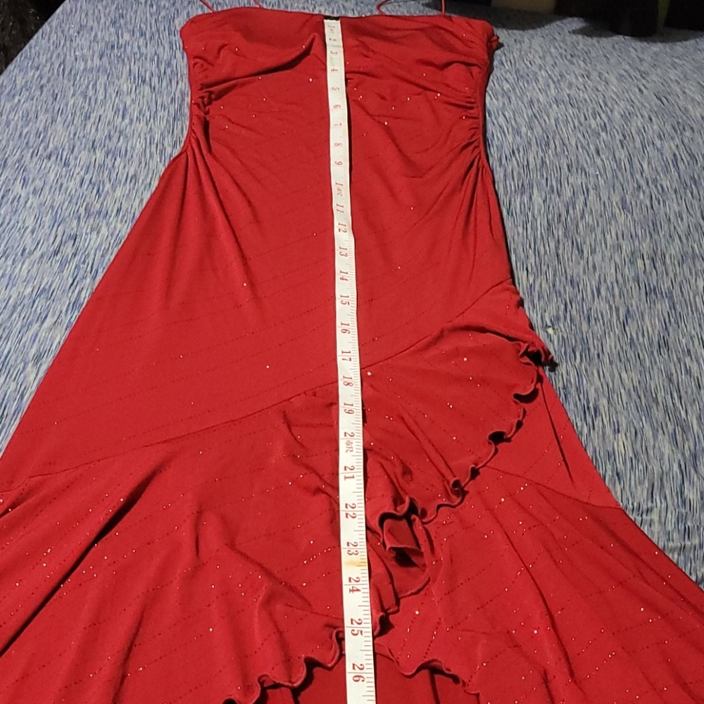 50 City Triangles red sparkle formal gown Sz L - Picture 12 of 12